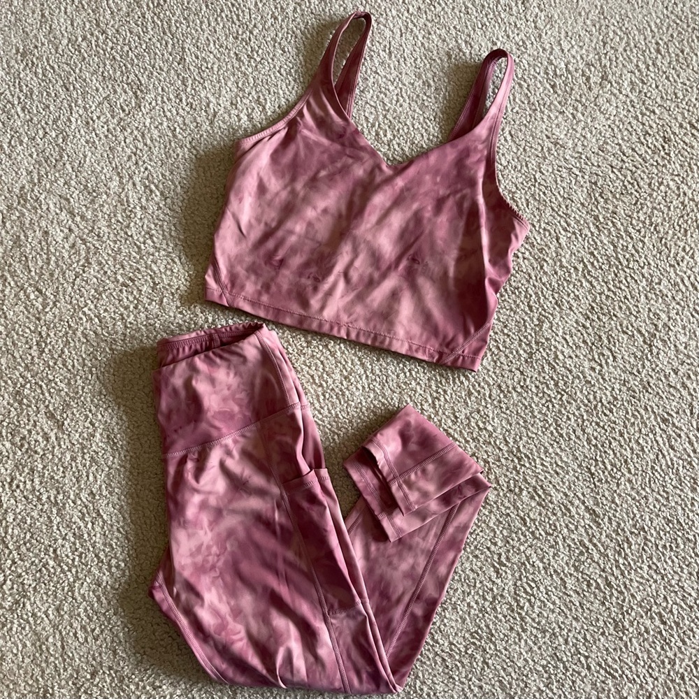 Pink Tie-Dye workout set